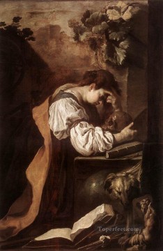バロック Painting - メランコリー 1622 バロック様式の人物像 ドメニコ・フェッティ